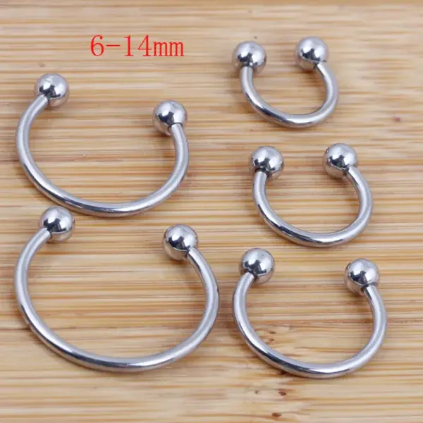 1 Piece Nose Rings & Studs Fashion Geometric Titanium Steel Vacuum Plating