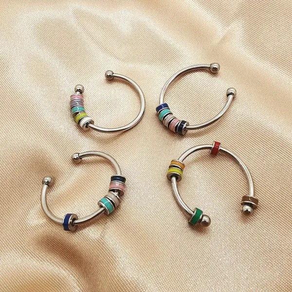 Wholesale Fashion Round Stainless Steel Open Ring 1 Piece