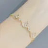 Wholesale Luxurious Butterfly Copper Bracelets Gold Plated Zircon Copper Bracelets 1 Piece