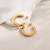 1 Pair IG Style Basic Cool Style Solid Color Plating 304 Stainless Steel 18K Gold Plated Stainless Steel Earrings