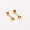 Wholesale PVD Coated Real Gold Plated 14K Gold Letter Heart Shape Wings 304 Stainless Steel Basic Modern Style Simple Style Waterproof Non Tarnish Ear Studs