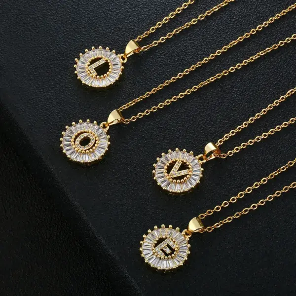 Wholesale Water Plating 18K Gold Plated Real Gold Plated Letter 304 Stainless Steel Copper Fashion Waterproof Non Tarnish 304 Stainless Steel Necklace