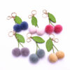 oly-533f9a1afe408ff1bc590038f84920f3 Wholesale Fruit Keychain Car Cute Cherry Bag Key Chain Fur Ball Plush Doll Cartoon Pendant Creative Accessories