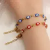 Wholesale Real Gold Plated Devil'S Eye 304 Stainless Steel Ethnic Style Waterproof Non Tarnish Bracelets