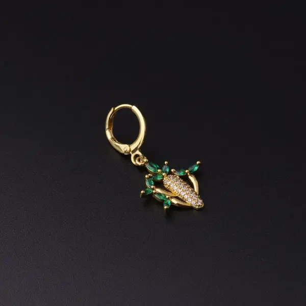 Wholesale Ear Cartilage Rings & Studs Geometric Copper Artificial Gemstones