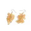 1 Pair Retro Printing Natural Stone Crystal Drop Earrings