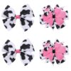 oly-53532793aa2b2eedca3ba3b0e69dac8a Wholesale Cow Pattern Bow Hairpins pular Kidsren's Bow Hair