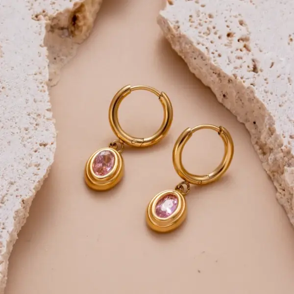 Wholesale PVD Coated Geometric Sector Heart Shape 304 Stainless Steel Vintage Style French Style Simple Style Waterproof Non Tarnish Drop Earrings