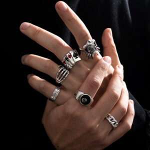 Wholesale Retro punk 6-piece index finger ring set