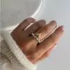 Wholesale Jewelry Classic Style Heart Shape 304 Stainless Steel Plating Rings