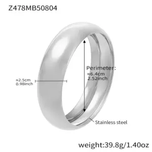 Z478-steel Color Glossy Bracelet Width 25mm