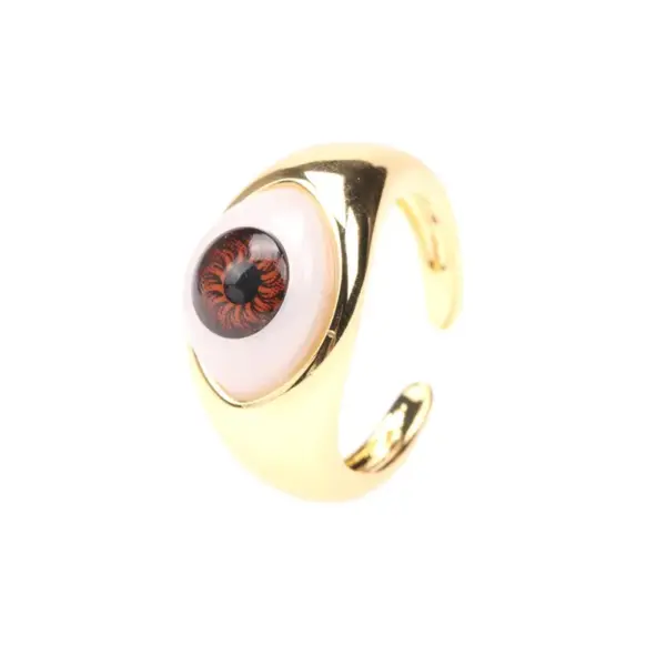 Wholesale Plastic Copper Geometric No Inlaid Rings