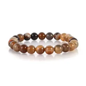 2183 Coffee Line Agate Stone