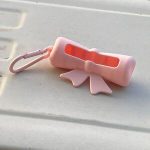 Protective case + carabiner/bow cherry blossom pink