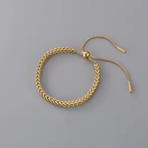 Wholesale Artistic Geometric Titanium Steel Plating Metal Bracelets 1 Piece