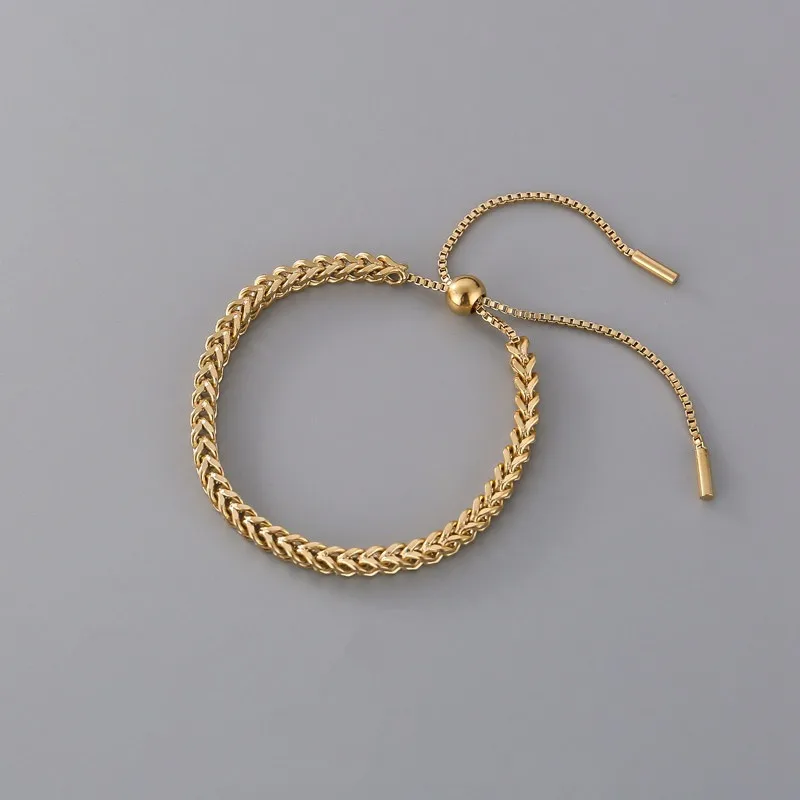 Wholesale Artistic Geometric Titanium Steel Plating Metal Bracelets 1 Piece