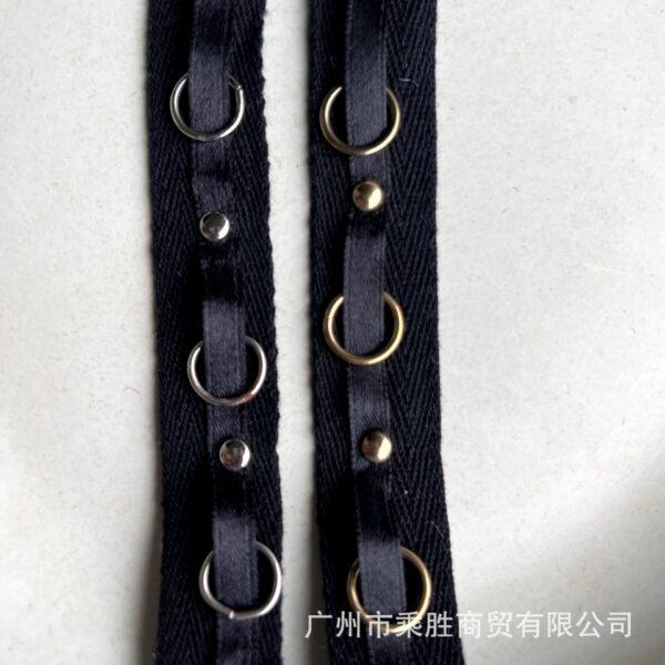 Wholesale Manufacturer's Spot Herringbone Cotton Belt Metal Nail Circle Webbing Sponge Belt Luggage Clothing Shoes and Hats DIY Handmade Accessories