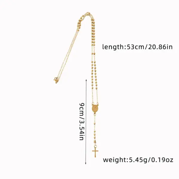 Wholesale Jewelry Simple Style Cross Titanium Steel Plating Necklace