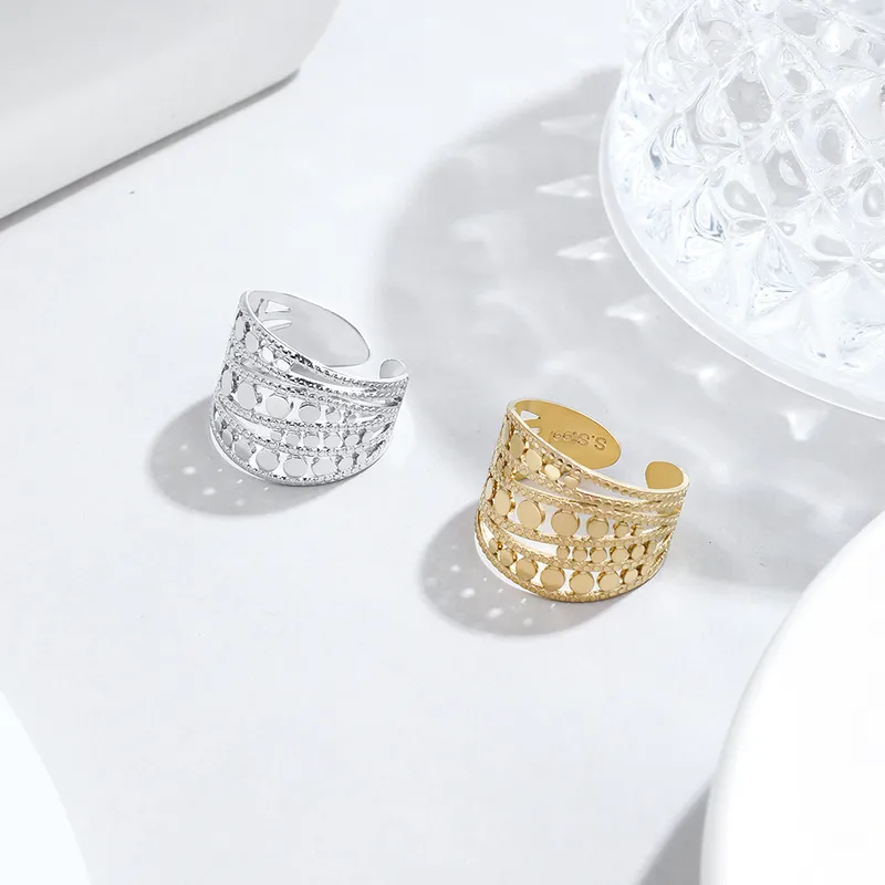 Wholesale Vacuum Plating Real Gold Plated Geometric 304 Stainless Steel Waterproof Non Tarnish