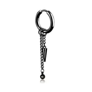 Hanging Cone + Hanging Ball Ear Buckle / Black
