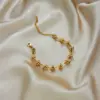 Fashion Geometric 304 Stainless Steel 18K Gold Plated Stainless Steel Bracelets In Bulk