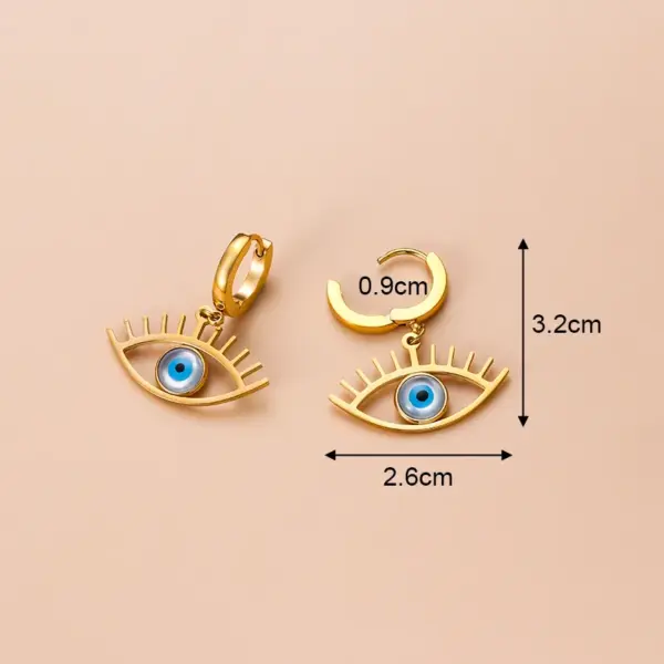 Wholesale 1 Pair Fashion Eye Plating 304 Stainless Steel Stainless Steel Earrings