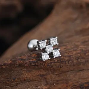 3438 Silver / Ear Studs