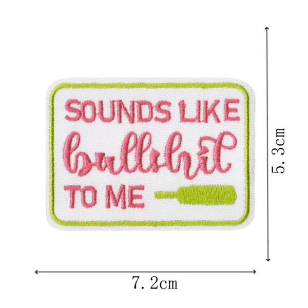 Wholesale Embroidered patches for shoes, hats, bags, and accessories; original cartoon English letter adhesive patches