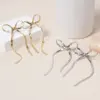 Wholesale 1 Pair Sweet Bow Knot Plating Copper Drop Earrings