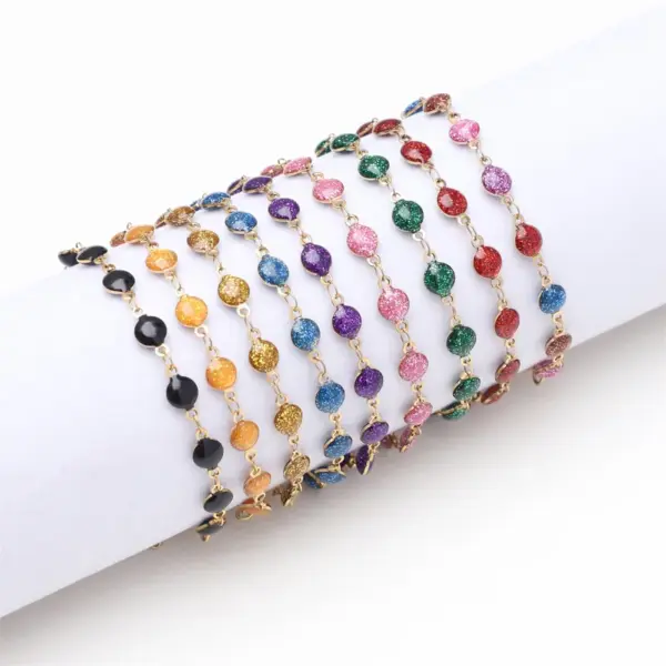Wholesale Jewelry IG Style Geometric Solid Color Titanium Steel Jewelry Set