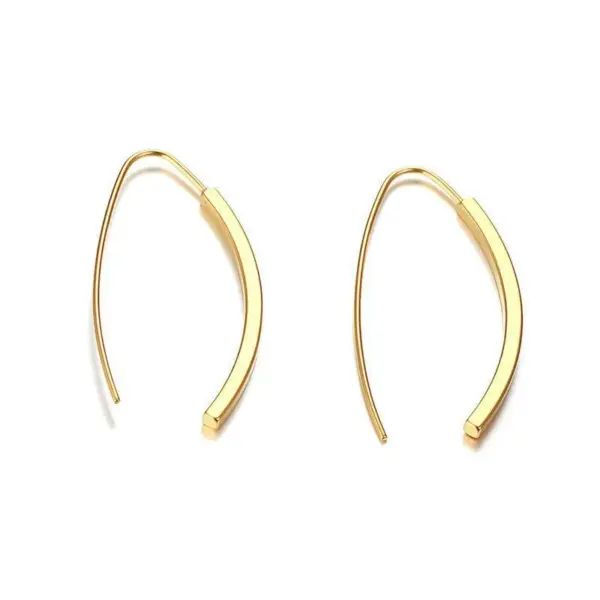 Wholesale 1 Pair Simple Style U Shape Plating 201 Stainless Steel Stainless Steel Earrings