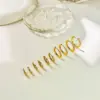 Wholesale 1 Pair Casual Simple Style Classic Style Round Plating Inlay Copper Zircon 18k Gold Plated Hoop Earrings