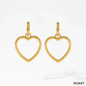 Golden Love Heart Earrings