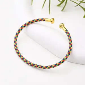 Adjustable Bracelet (Color) / 3mm (Inner Diameter: 60x45mm) / 1 Strand/Package