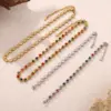 Wholesale 304 Stainless Steel Geometric PVD Coated Zircon Real Gold Plated Glam Luxurious Vacation Waterproof Non Tarnish Plating Inlay Jewelry Set