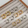 Ion Plating (IP) Round 304 Stainless Steel Casual Simple Style Waterproof Non Tarnish Earrings