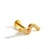 Wholesale Luxurious Small Stainless Steel 18K Gold Plated Zircon Butterfly Irregular Earlobe Elegant Simple Style For Casual Daily Selfie