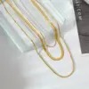 Wholesale PVD Coated 18K Gold Plated Geometric 304 Stainless Steel Fashion Waterproof Non Tarnish 304 Stainless Steel Necklace