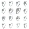 Wholesale Fashion Heart Shape Copper Inlay Zircon Open Ring
