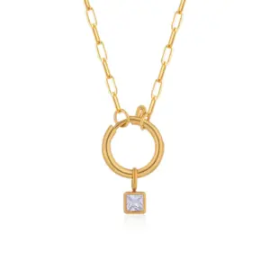 April White Zirconia Necklace XS-09-04