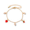 Wholesale Alloy Oil Drop Strawberry Bracelet