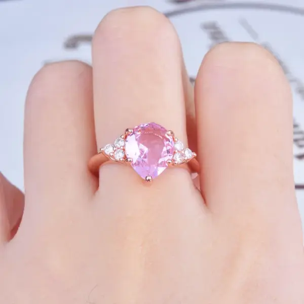 Wholesale Jewelry Simple Style Water Droplets Copper Artificial Gemstones Diamond