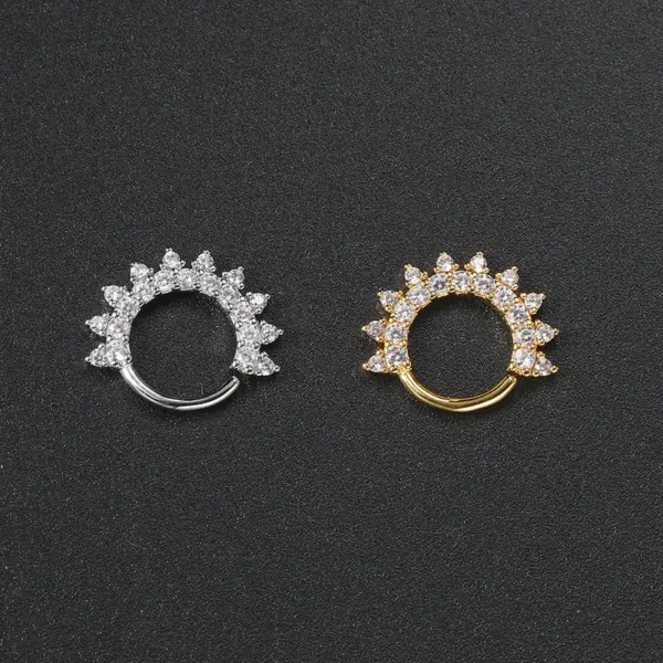 Wholesale 1 Piece Simple Style Leaf Inlay Copper Zircon Ear Studs