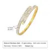 PVD Coated Real Gold Plated 18K Gold Geometric 201 Stainless Steel IG Style Vacation Waterproof Non Tarnish Bangle