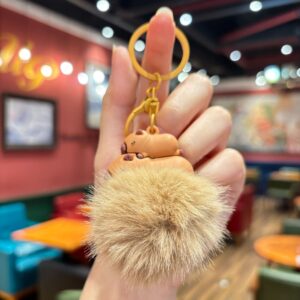 Brown fur ball [jenga] / 8.6*5.5cm