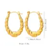 Wholesale Elegant Geometric/Heart/Waterdrop Solid 304 Stainless Steel Earrings Suitable For Women To Wear During Daily Commute Or Shopping
