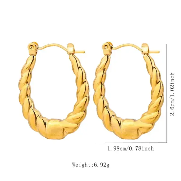 Wholesale Elegant Geometric/Heart/Waterdrop Solid 304 Stainless Steel Earrings Suitable For Women To Wear During Daily Commute Or Shopping