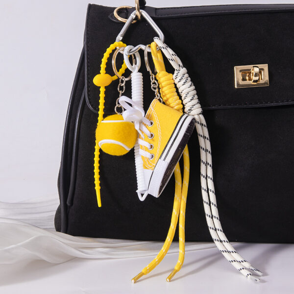 Wholesale Mini Multicolor Canvas Shoe Golf Keychain