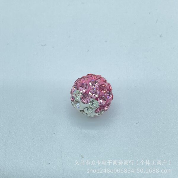 Wholesale 10cm Gradient Colorful Diamond Ball Full of Diamonds Straight Hole through Hole Colorful Soft Clay Fragrant Balala Ball Beads Loose Beads Factory