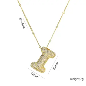Letter I Necklace-Gold